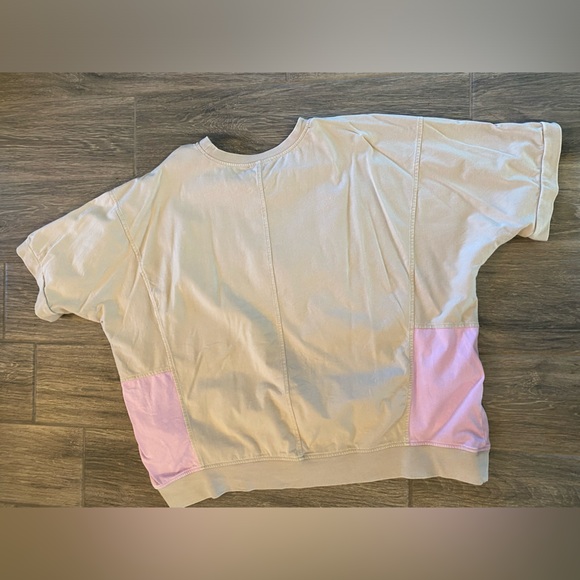 Women’s Easel Patchwork Flower Oversized Tee Small Cotton - Picture 7 of 8